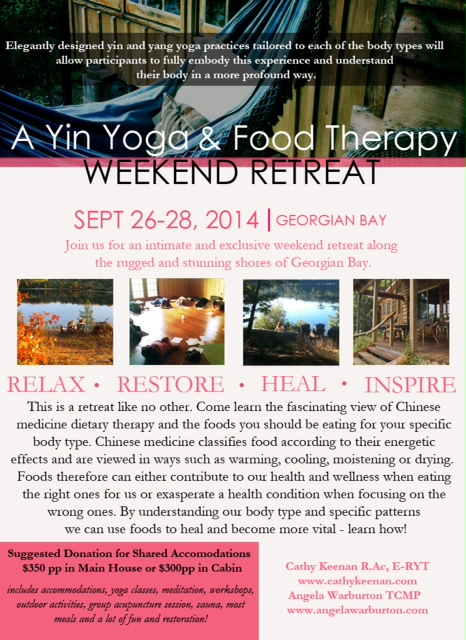 A Yin Yoga & Food Therapy Weekend Retreat